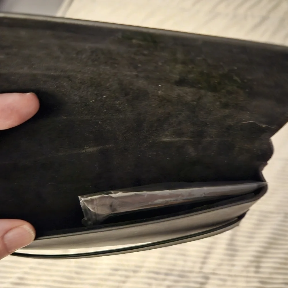 SAFILO Black Leather Eyeglass Case‎ W Cleansing Cloth.